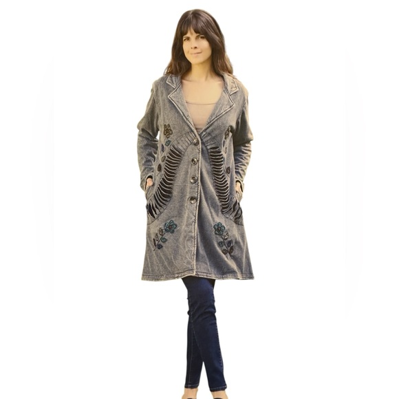 Sacred Threads Jackets & Blazers - L/XL. Sacred Threads Charcoal Fleece lined Coat. LG/GR/GR01. 225912